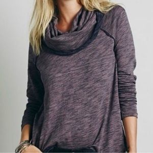 Free People Beach Cocoon Cowl Neck Oversized Shirt